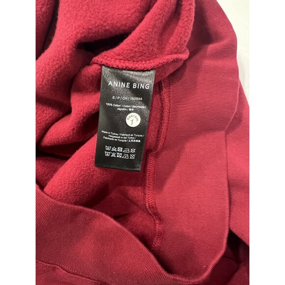 Anine Bing Alec Hoodie Sport in Cabernet - Picture 6 of 6